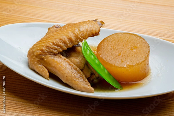 Obraz 地鶏の手羽先の煮物