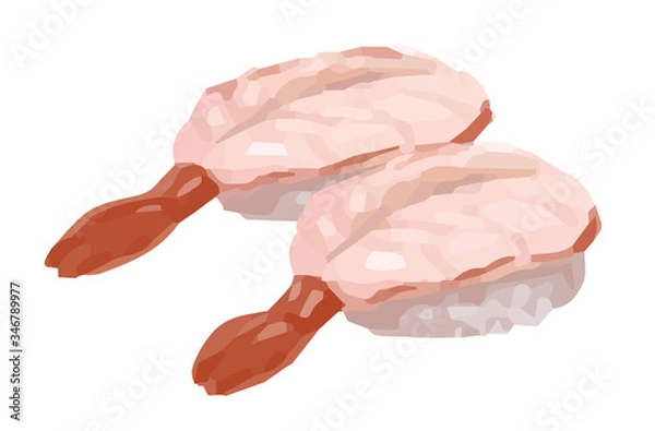 Obraz イラスト素材: 海老　エビ　寿司