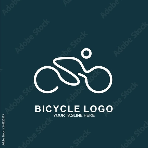 Fototapeta Bicycle logo design template