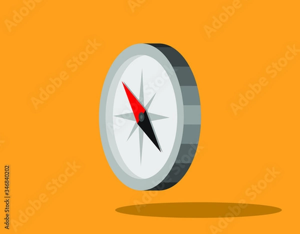 Obraz Compass isometry. Flat vector illustration. EPS10