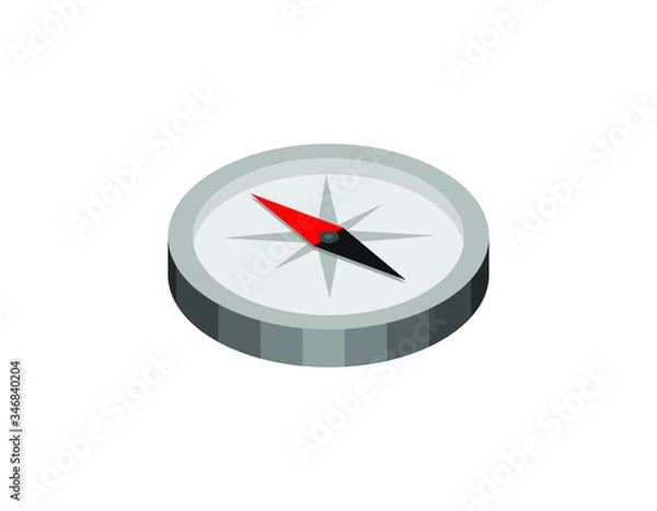 Obraz Compass isometry. Flat vector illustration. EPS10