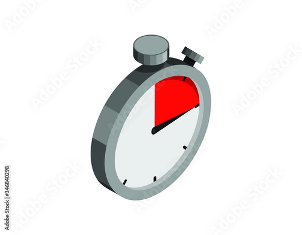 Obraz Chronometer isometric on a white background. Flat vector design.