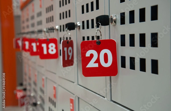 Obraz storage lockers in the store