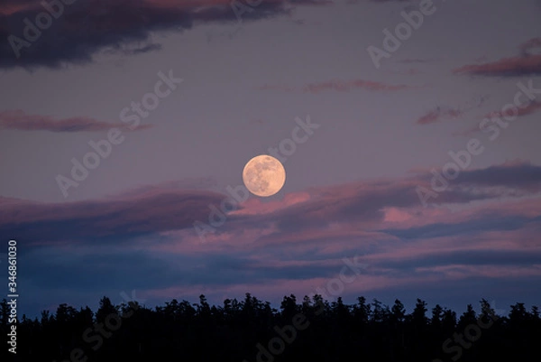 Obraz full moon over the sky