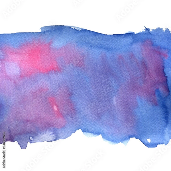 Obraz abstract blue and purple watercolor background isolated 