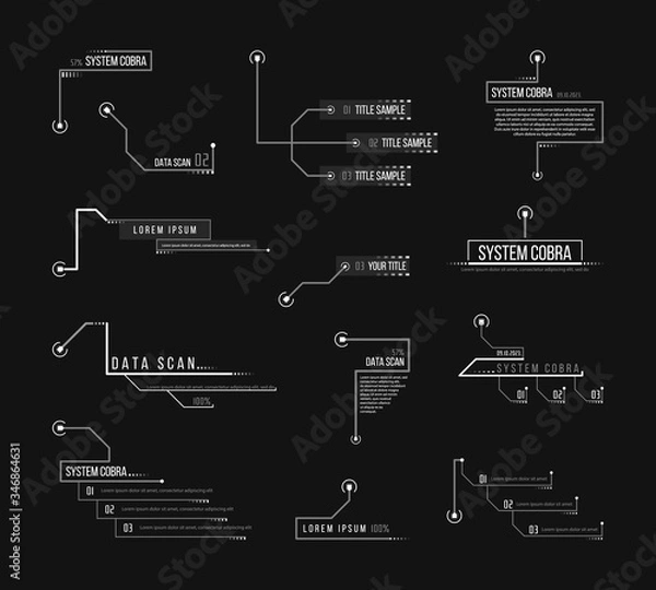 Fototapeta Set callout, headers