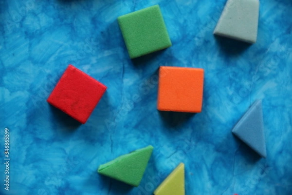 Obraz fondo abstracto con formas geométricas de colores