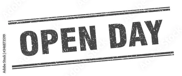 Fototapeta open day stamp. open day label. square grunge sign