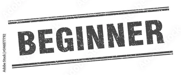 Fototapeta beginner stamp. beginner label. square grunge sign