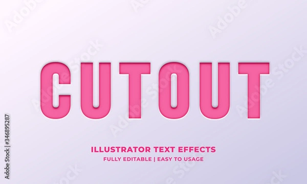 Obraz Efekt stylu tekstu wycinanego