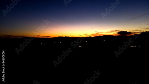 Obraz sunset in the city