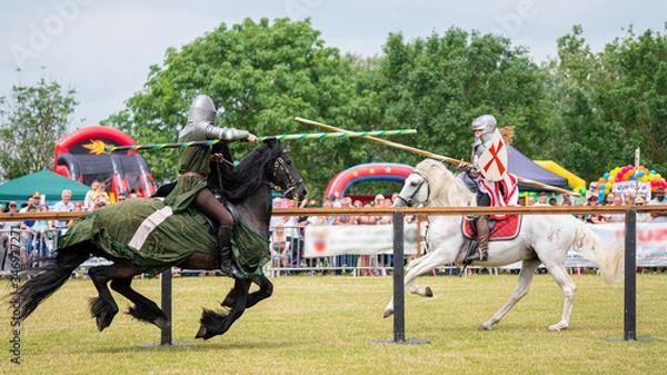 Fototapeta two knights jousting