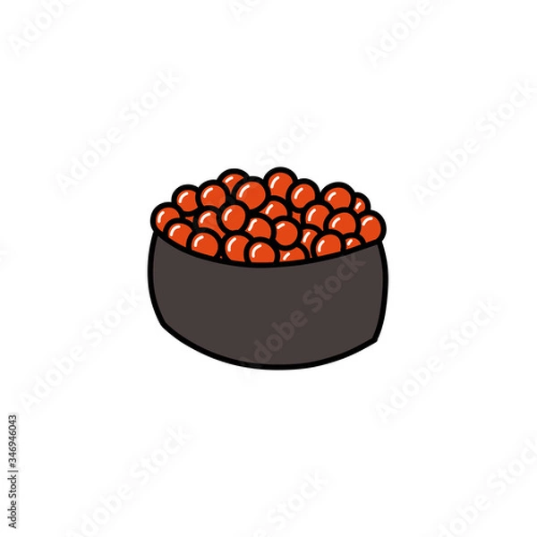 Obraz sushi doodle icon, vector illustration