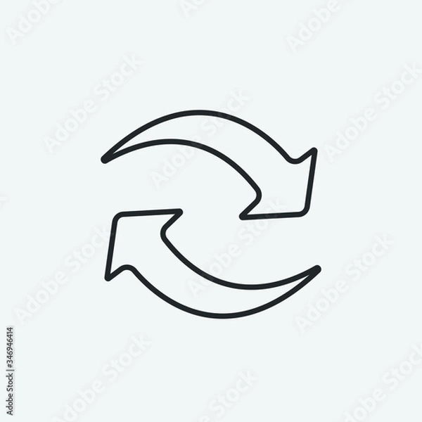 Obraz Refresh vector icon illustration sign