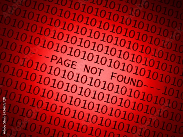 Fototapeta Error 404 - page not found