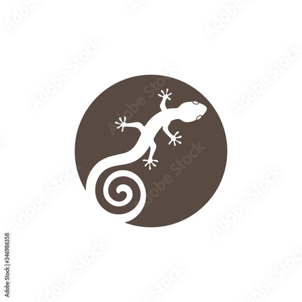 Obraz Gecko logo vector icon illustration