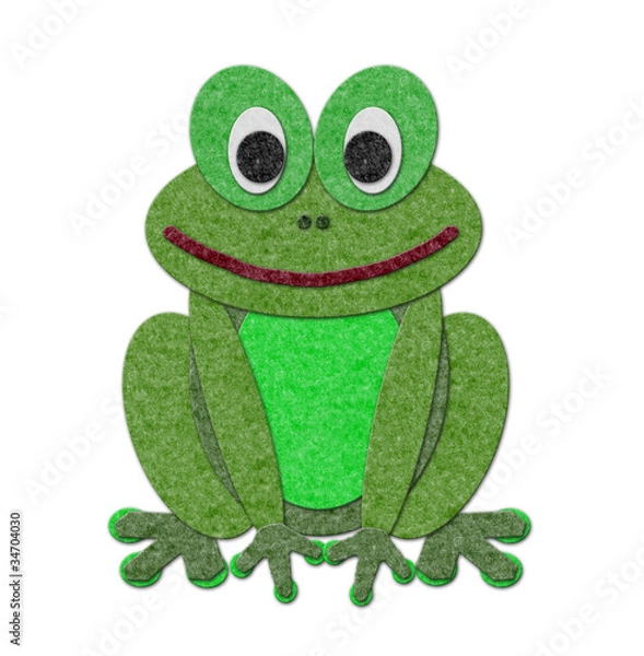 Obraz Felt frog illustration