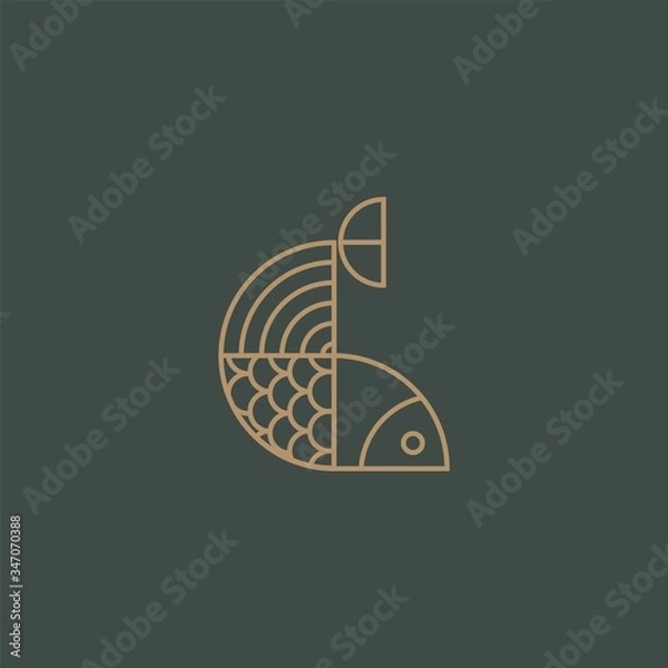 Obraz Premium fish logo design