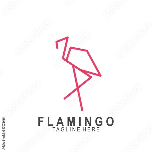 Obraz Flamingo logo with modern design