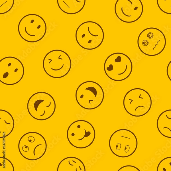 Fototapeta Emotion seamless pattern background.	