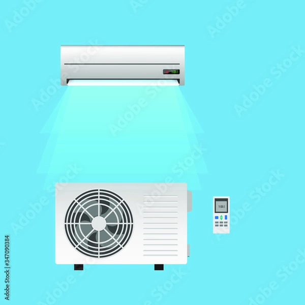 Obraz air conditioner units vector set isolated