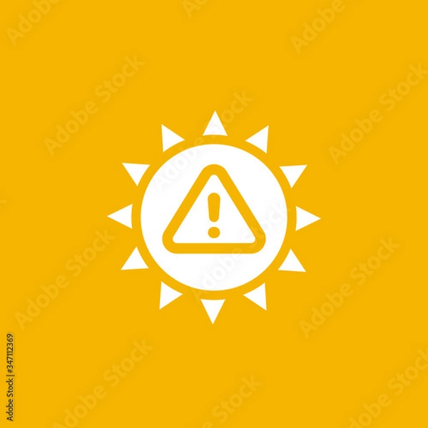 Obraz UV radiation warning icon, vector