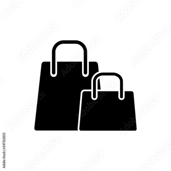 Fototapeta shopping bag - paper bag icon vector design template