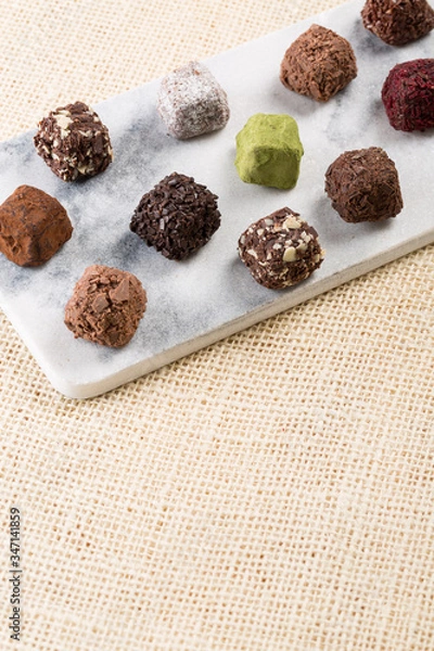 Obraz Variety chocolate truffles 