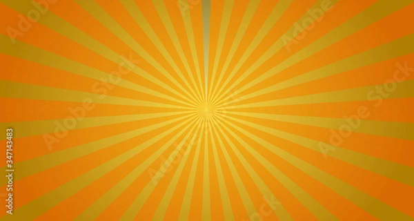Fototapeta Orange Sunburst background Vector Graphics