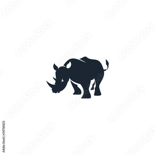 Fototapeta Rhino logo vector design template