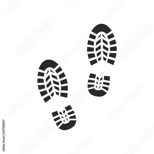 Obraz Footprint icon isolated on white background. Vector illustration