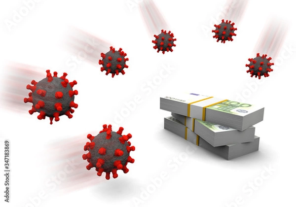 Obraz Euro and Virus