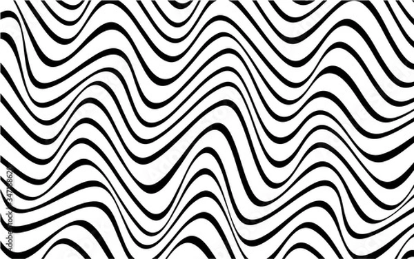 Obraz striped abstract background black and white lines vector