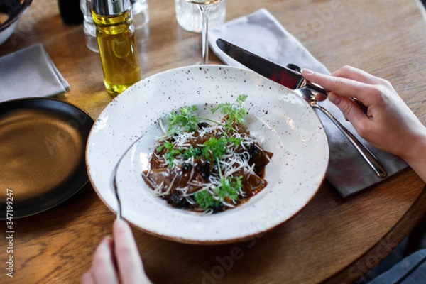 Obraz lamb chops with herbs