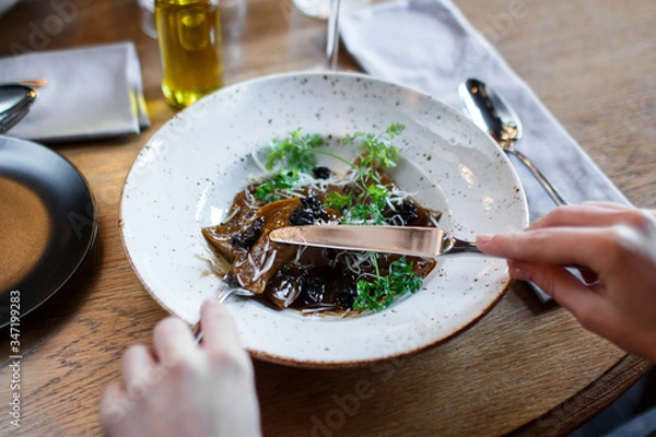 Obraz lamb chops with herbs