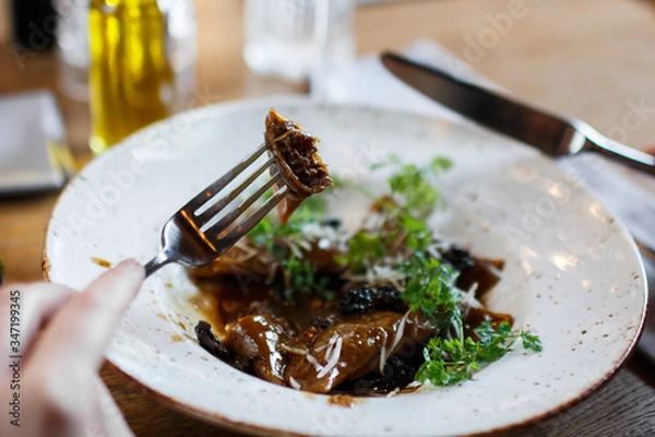 Obraz lamb chops with potatoes