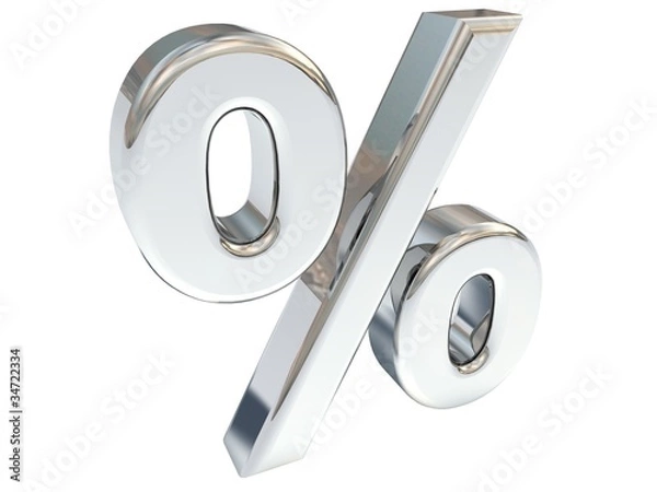 Obraz Prozent aus Metall