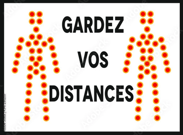 Fototapeta gardez vos distances