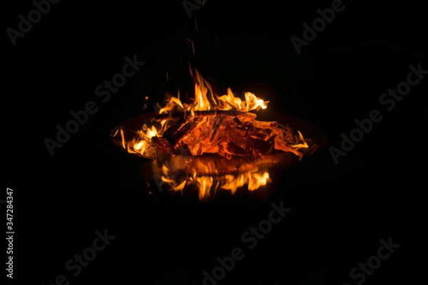 Obraz close up of a bonfire 
