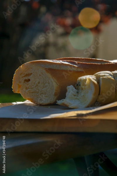 Obraz Freshly baked bread in sunlight 
