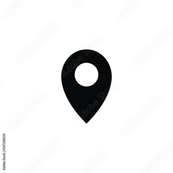 Obraz pinned location flat icon vector logo design trendy illustration signage symbol graphic simple