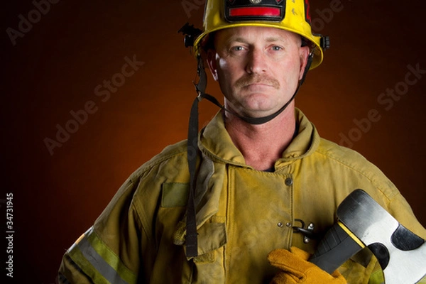 Obraz Firefighter Man
