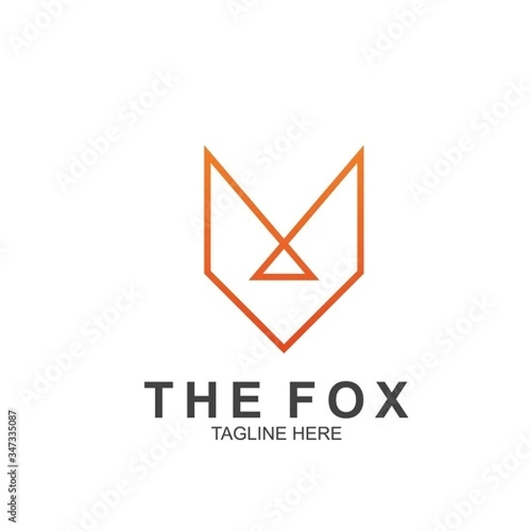 Obraz Fox logo with modern concept. Vector icon fox design
