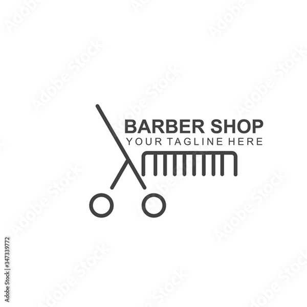 Fototapeta Modern Hair Salon Logo Design