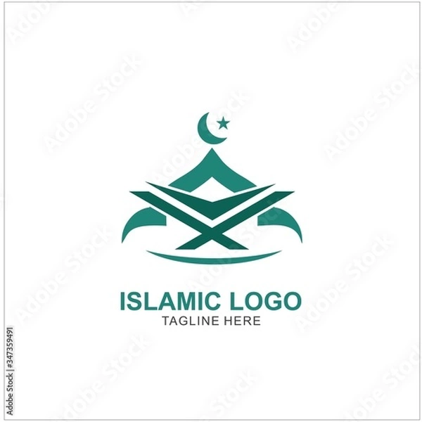 Obraz Islamic Logo Design Template. Mosque Icon Design Template