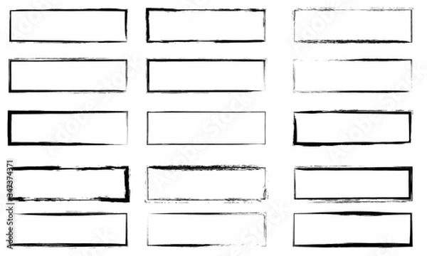 Obraz 筆で描かれた手描きの四角いフレーム