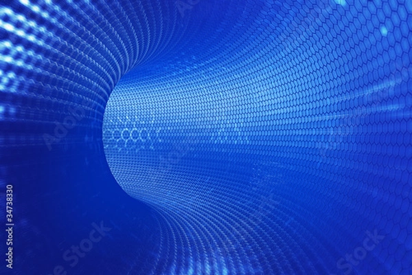 Fototapeta Hexagon tunnel