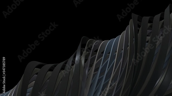 Obraz Black and gray abstract background. 3D Render