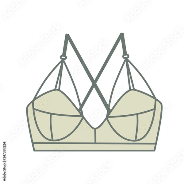 Obraz Balcony. Bra. Lingerie. Simple vector illustration.