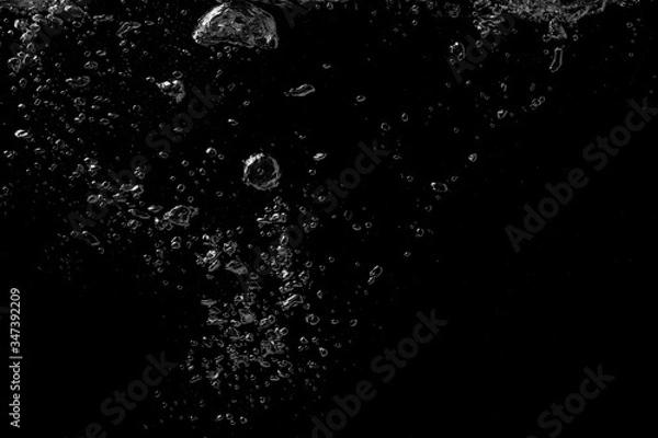 Fototapeta Water bubble on a black